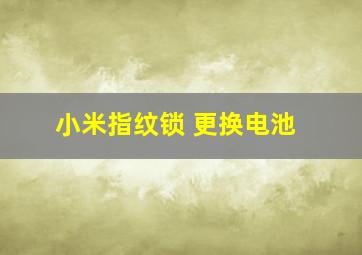 小米指纹锁 更换电池